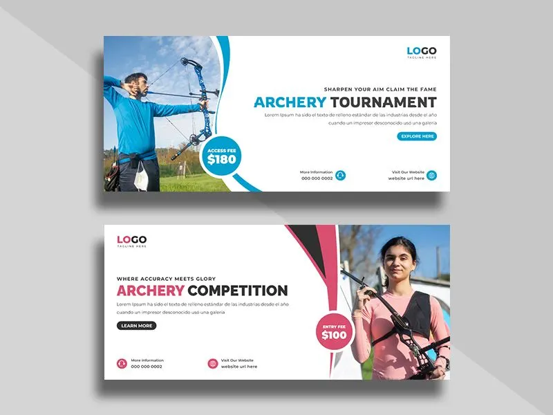 Archery Competition Facebook Cover Template