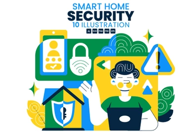 10 Smart Home Security Illustration preview picture