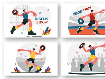 9 Discus Throw Playing Illustration