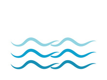 Water wave icon vector illustration design logo