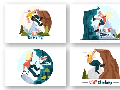 9 Cliff Climbing Illustration