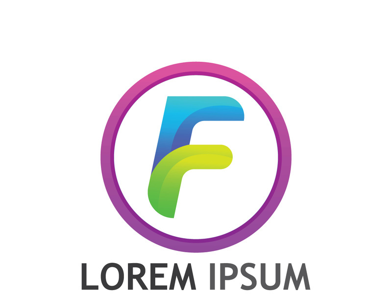 Modern F initial letter logo.