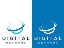 Digital world abstract logo.