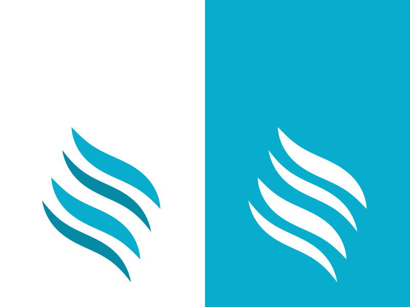 Wave beach vector illustration design logo