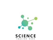 Molecule logo icon template for  science brand identity.