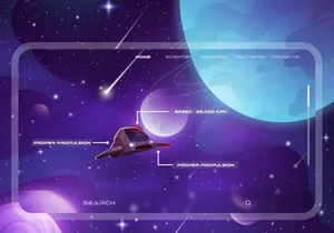 Space travel landing page