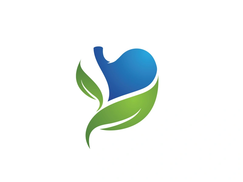 Stomach care icon logo designs illustration