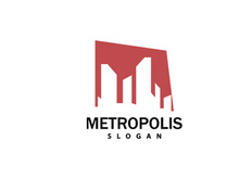 Cityscape Logo, Metropolis Skyline Design, City Building Vector, Icon Symbol Illustration