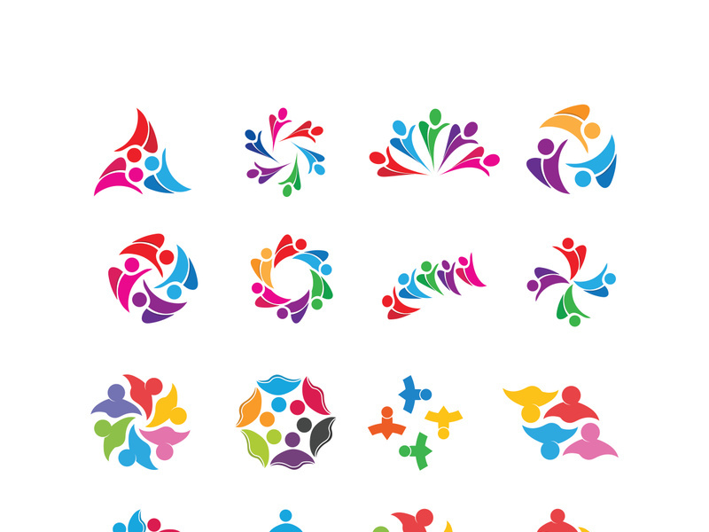 Community logo and symbol vector icon template
