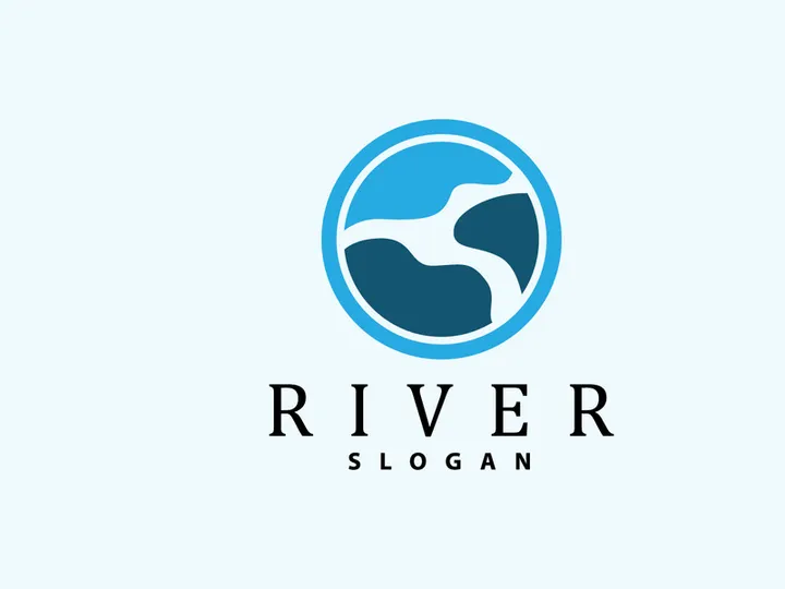 River Logo Design River Creek Vector