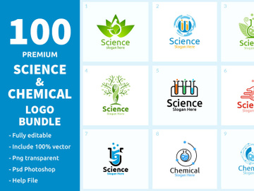100 Science and Chemical Logo Bundle preview picture