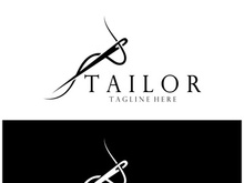 tailor logo icon illustration template combination of buttons for clothes, thread and sewing machine, for clothing product design, convection companies, fashion in vector form