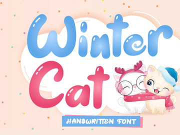 FREE | Winter Cat - Handwritten Font preview picture