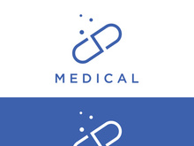Pharmacy health abstract logo.