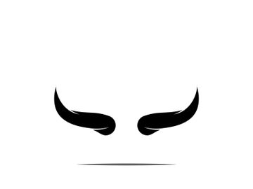 Retro vintage bull head horns logo design. preview picture