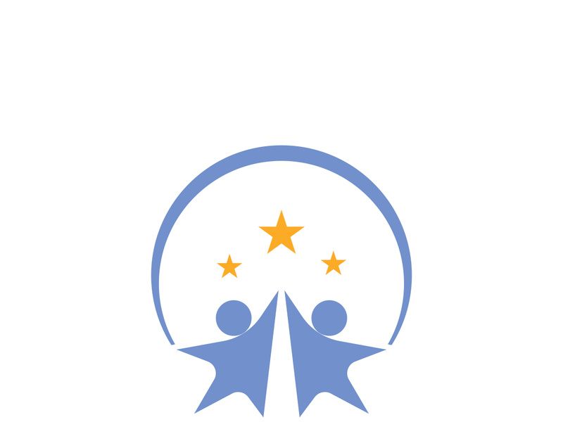 People star logo design to achieve a success or dream.