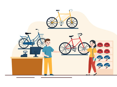 10 Bike Shop Illustration