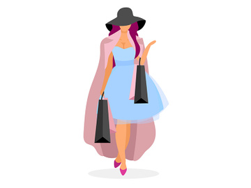 Luxury shopping flat vector illustration preview picture