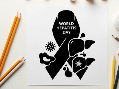 world hepatitis day awareness ribbon vector illustration