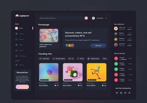 NFT Dashboard Website - Dark Theme