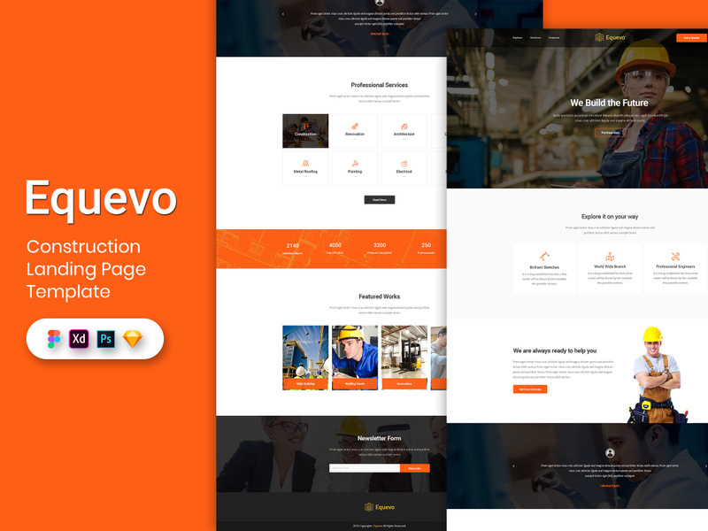 Construction Landing Page Template