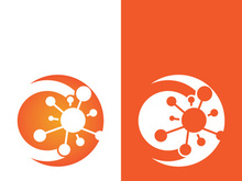 Molecule symbol logo template vector illustration design