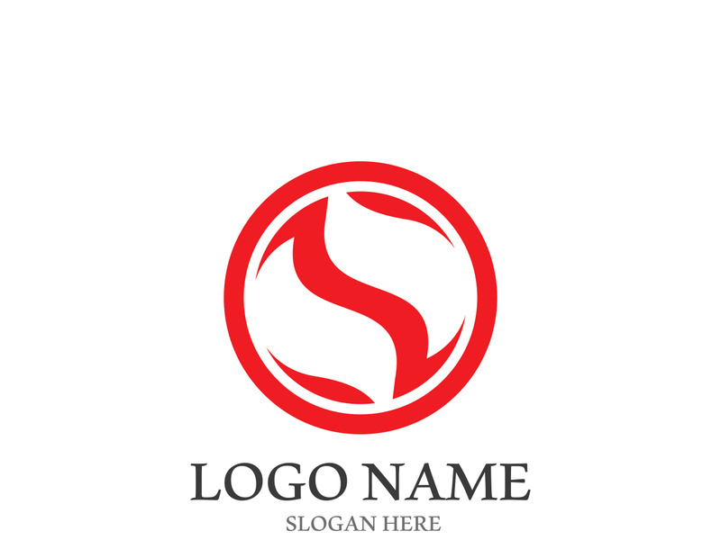 S letter creative icon logo design elegant vector illustration