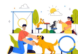 10 Dog Training Playground Illustration