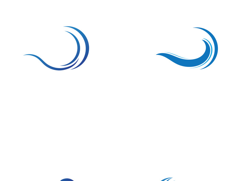 Ocean water wave wave logo design.