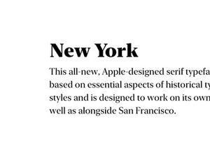 New York: Free serif font from Apple