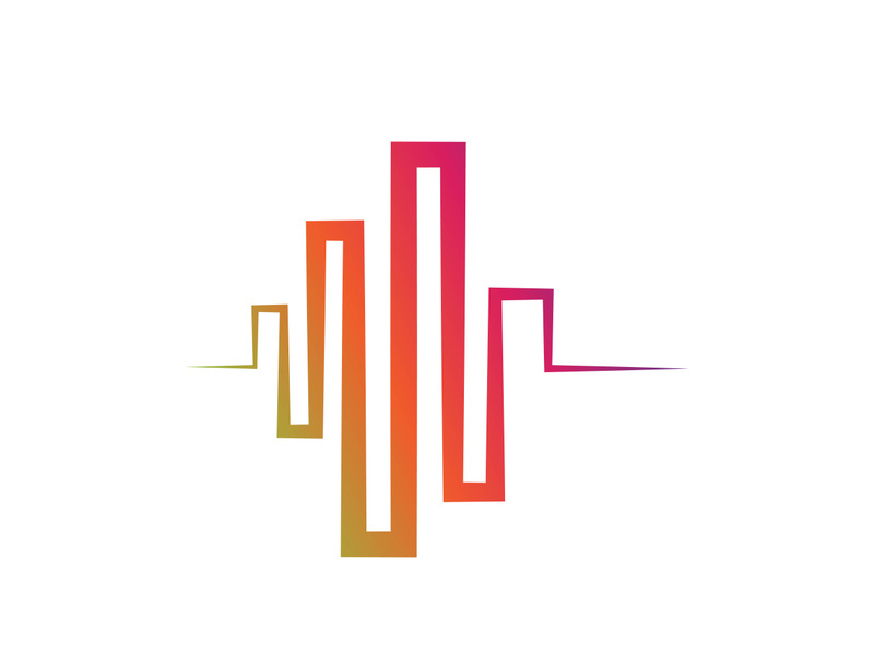 Sound waves vector illustration