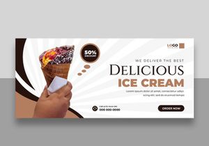 Ice Cream Shop Facebook Cover Ver-1