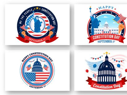 12 Constitution Day United States Illustration