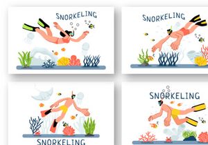 9 Snorkeling Adventure Illustration