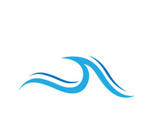Sea wave logo ocean storm tide waves wavy river vector image