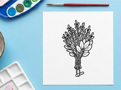 Hand-drawn wheat sheaf bundle tied with twine. Rustic harvest illustration for autumn and fall celebrations.