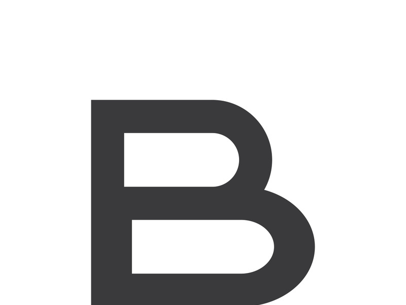 B letter logo template vector illustration