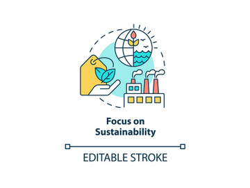 Focus on sustainability concept icon preview picture