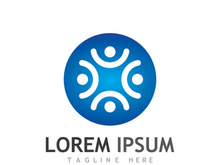 People social community logo design with creative idea