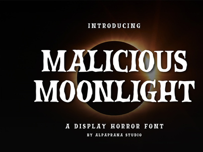 Malicious Moonlight - Display Font