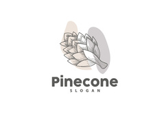 Pine Cone Logo, Elegant Luxury Pine Simple Design