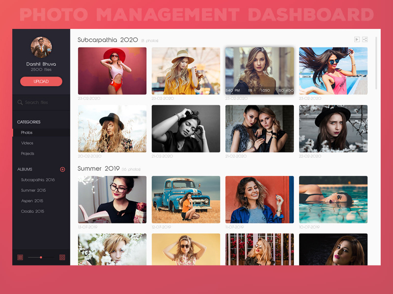 Photo Management Dashboard