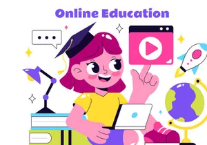 10 Online Education for Kids Illustration