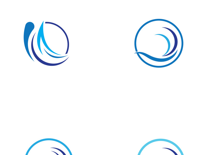 Ocean water wave wave logo design.