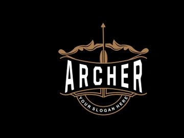 Archer Logo, Archery Arrow Vector, Elegant Simple Minimalist Design preview picture