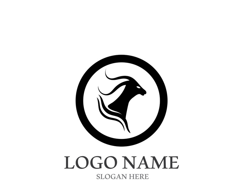 Goat logo template vector icon illustration design