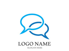 Speech bubble icon logo template vector illustration