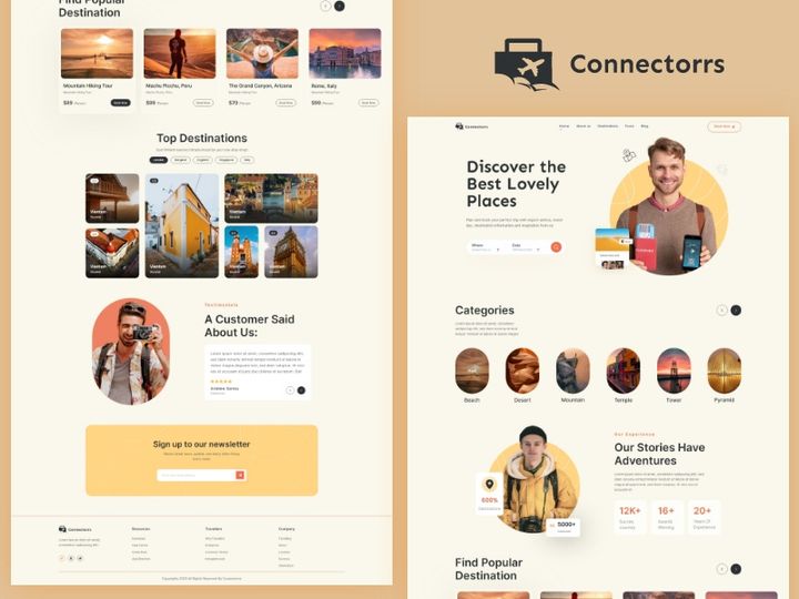 Connectorrs UI Template Designed in Adobe XD
