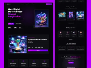Artfyre NFT Marketplace Website Design | Futuristic Web3 Digital preview picture