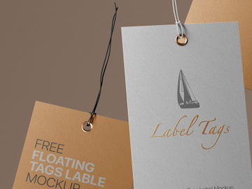 Free Floating Label Tags PSD Mockup | Justz Free preview picture